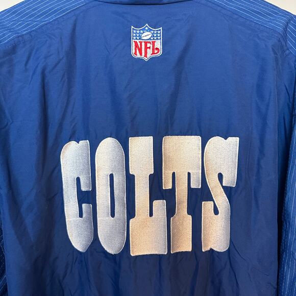 Vintage NFL Pro Line Indianapolis Colts x Logo Athletic Jacket SZ LARGE Blue - Picture 10 of 11